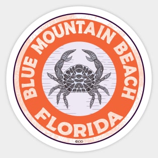 Blue Mountain Beach Florida Crab 30A 30 A Emerald Coast Walton County Sticker